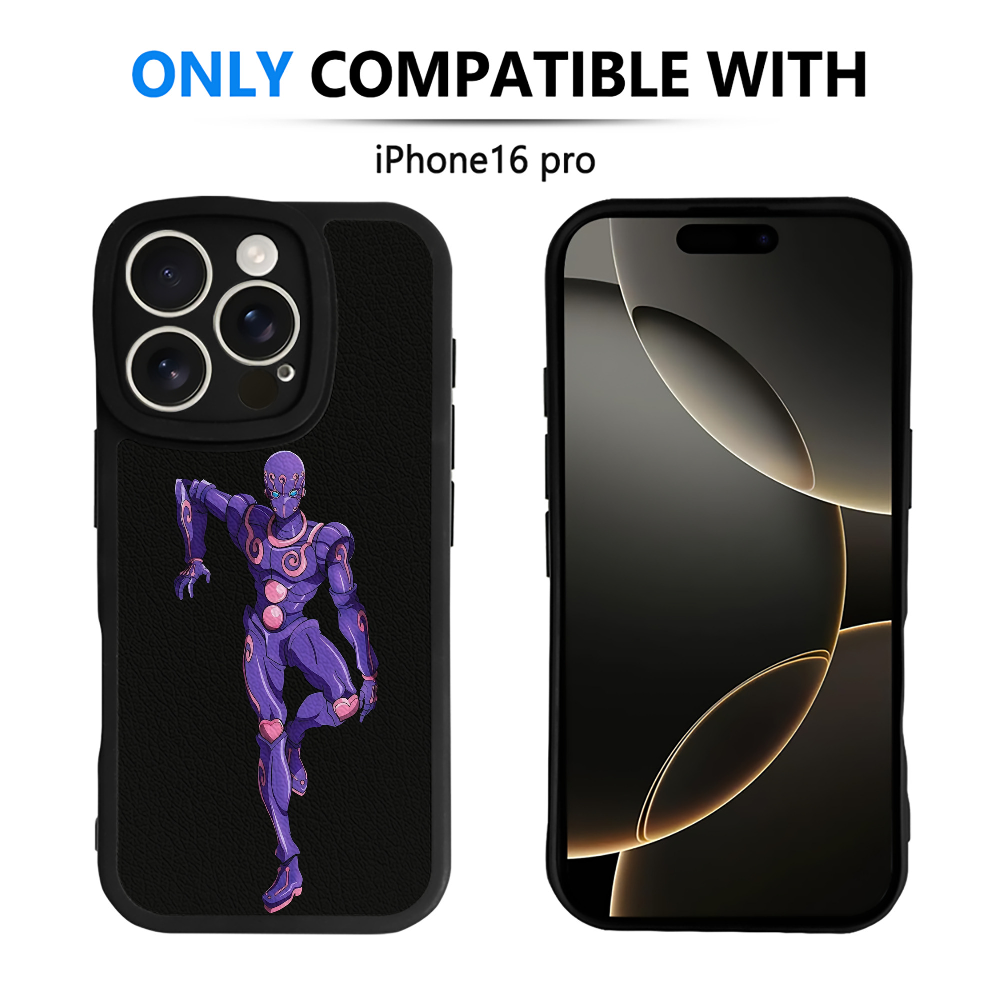 （画像用） ジョジョの奇妙な冒険 JoJo's Bizarre Adventure 【iPhone 16シリーズ対応】シリコンスマホケース（レザー調） 材質：シリコン